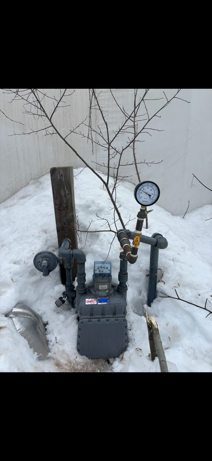 Gas meter and line installation by Sphinx Mechanical in Edmonton