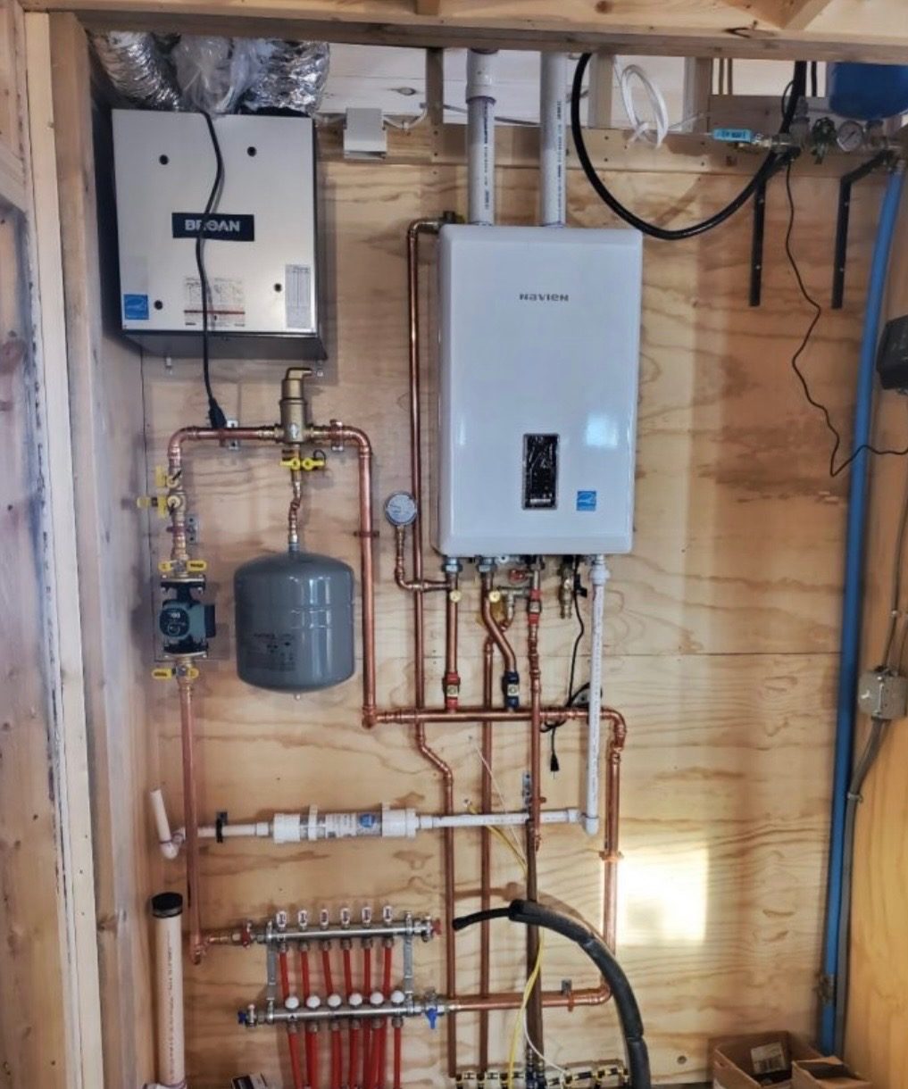 In-floor radiant heating and boiler installation by Sphinx Mechanical in Edmonton